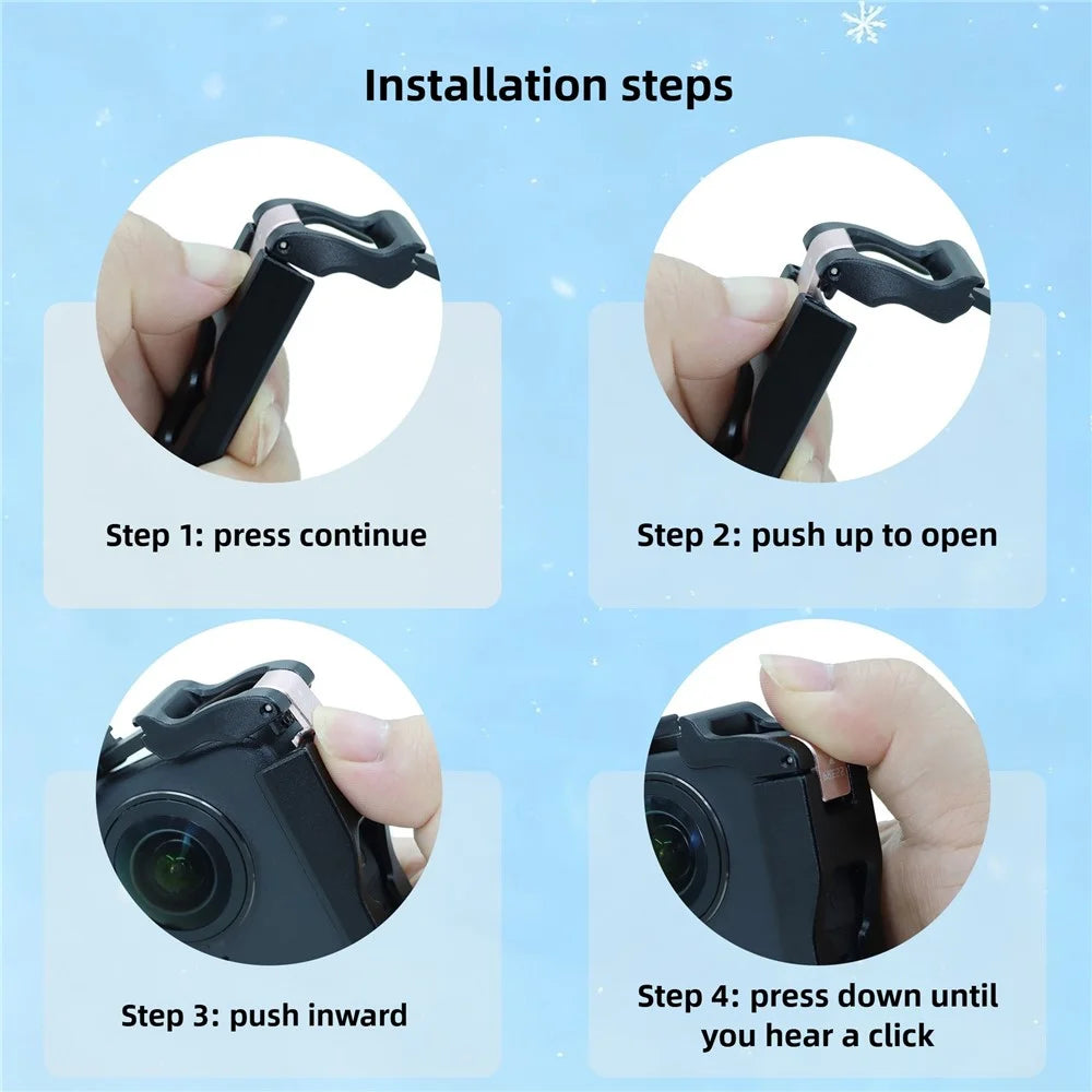 For DJI Osmo 360 Action Camera Aluminum Alloy Cage Magnetic Quick Release Metal Expansion Protective Frame - 4
