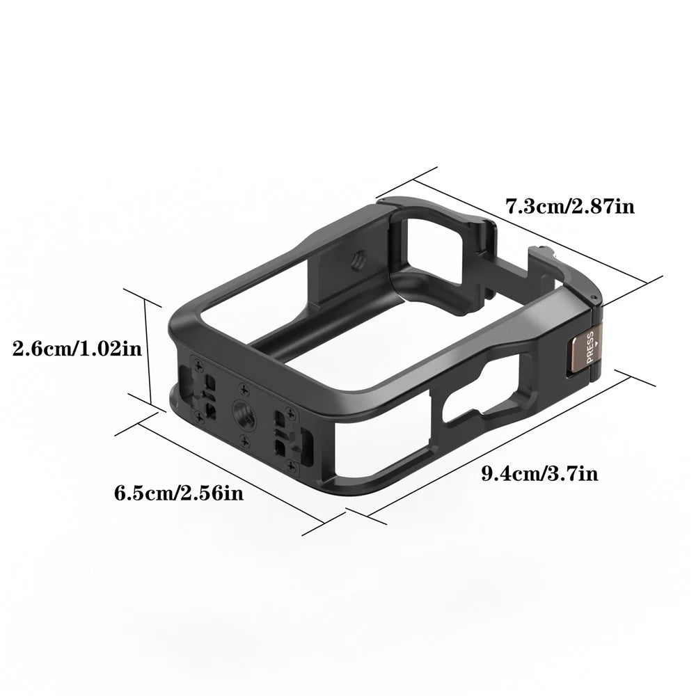 For DJI Osmo 360 Action Camera Aluminum Alloy Cage Magnetic Quick Release Metal Expansion Protective Frame - 7
