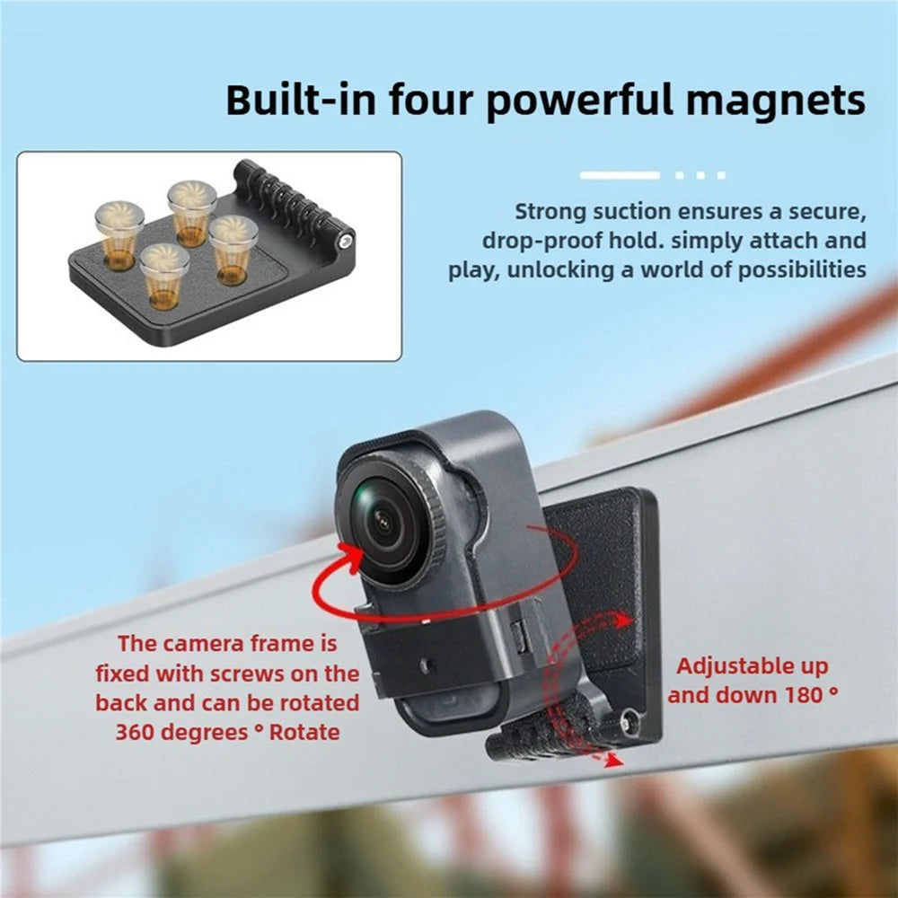 Magnetic Desktop Stand for DJI Osmo Nano Action Camera 360 Degree Rotatable Base Mount Holder - 5