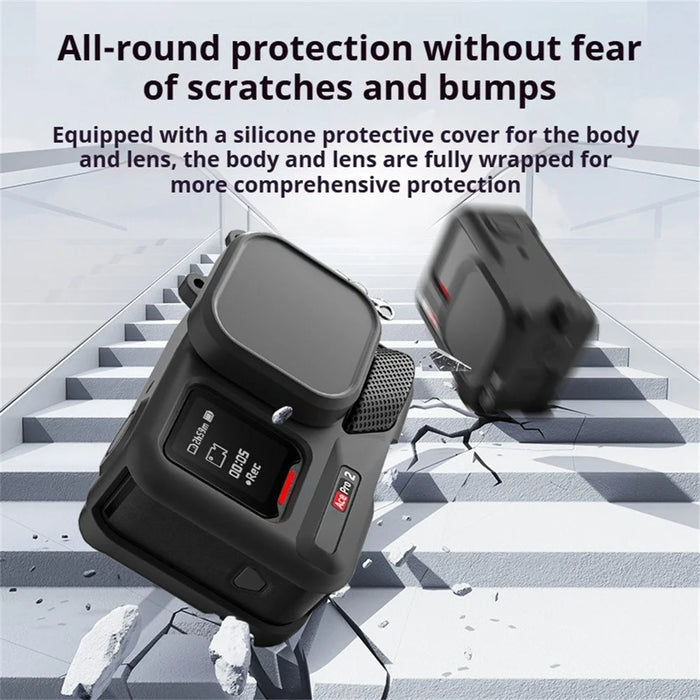 Silicone Case for Insta360 Ace Pro 2 Lens Cap Body Protective Cover Anti-slip Shockproof Camera Shell - 4