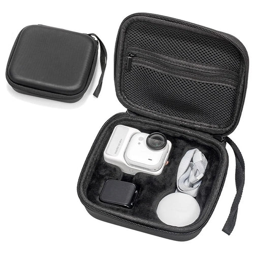 Carrying Case for Insta360 Go Ultra PU Hard Shell Storage Bag Shockproof Waterproof Protective Cover - Black - 1