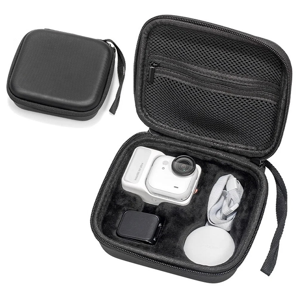 Carrying Case for Insta360 Go Ultra PU Hard Shell Storage Bag Shockproof Waterproof Protective Cover - Black - 1