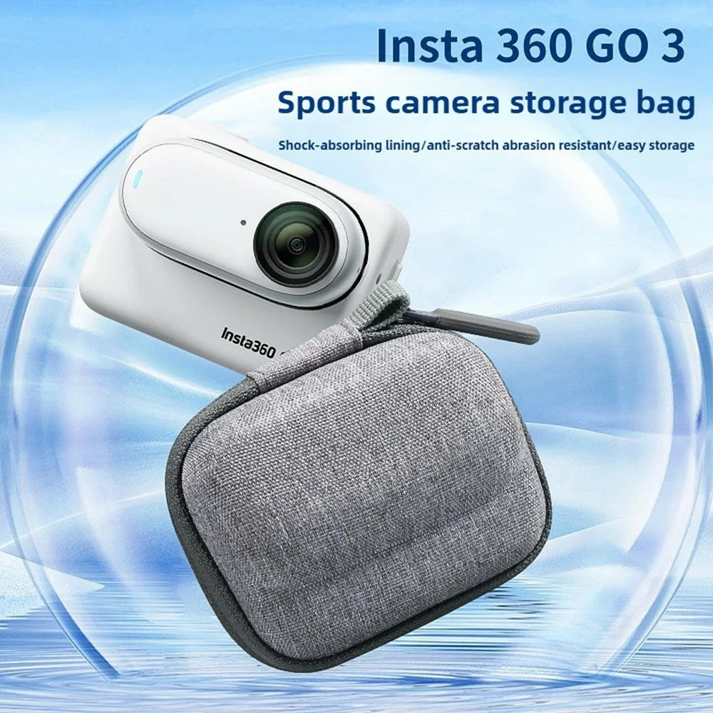 Carrying Case for Insta360 GO 3  /  GO 3S EVA Hard Shell Storage Bag Shockproof Portable Camera Protector - Grey - 2