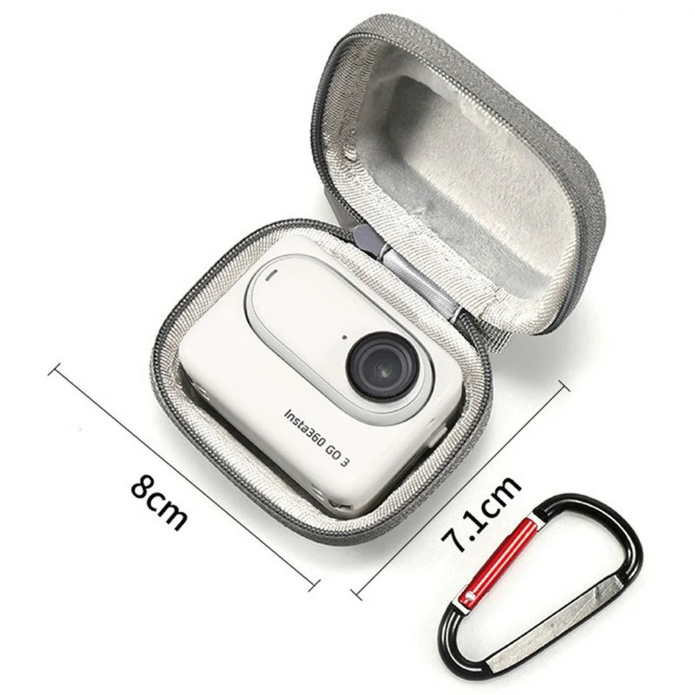 Carrying Case for Insta360 GO 3  /  GO 3S EVA Hard Shell Storage Bag Shockproof Portable Camera Protector - Grey - 6