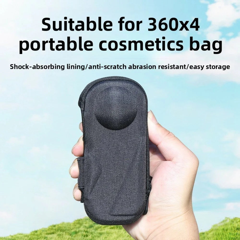 Carrying Case for Insta360 X4  /  X5 EVA Hard Shell Storage Bag Semi-open Zipper Protective Pouch - Dark Grey - 2