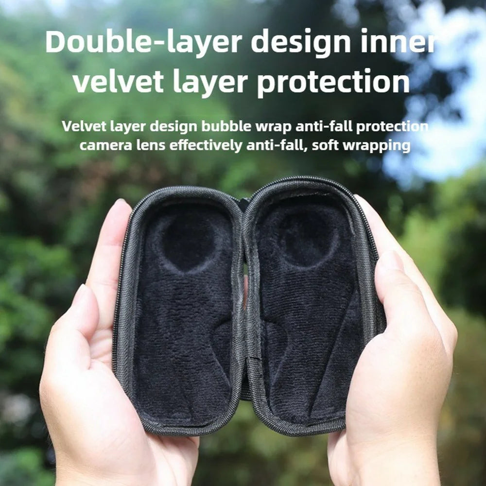 Carrying Case for Insta360 X4  /  X5 EVA Hard Shell Storage Bag Semi-open Zipper Protective Pouch - Dark Grey - 3