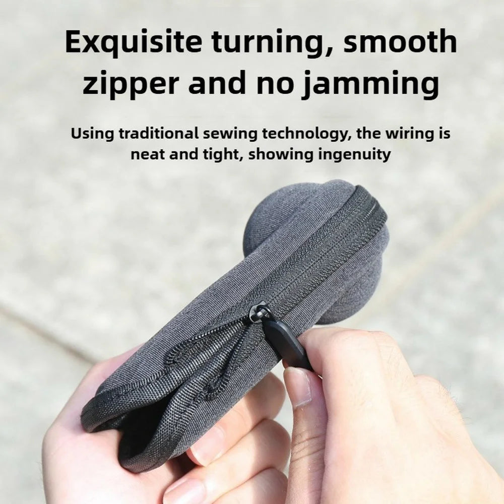 Carrying Case for Insta360 X4  /  X5 EVA Hard Shell Storage Bag Semi-open Zipper Protective Pouch - Dark Grey - 4