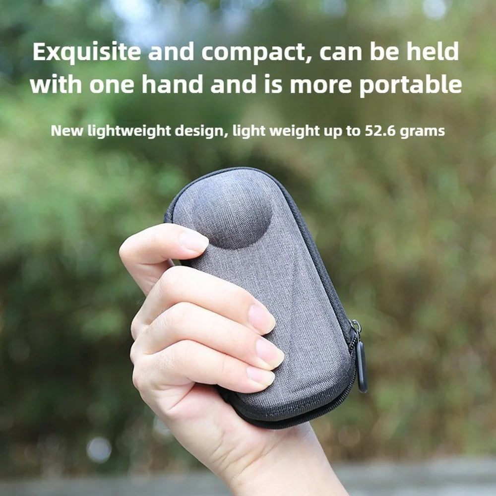Carrying Case for Insta360 X4  /  X5 EVA Hard Shell Storage Bag Semi-open Zipper Protective Pouch - Dark Grey - 5