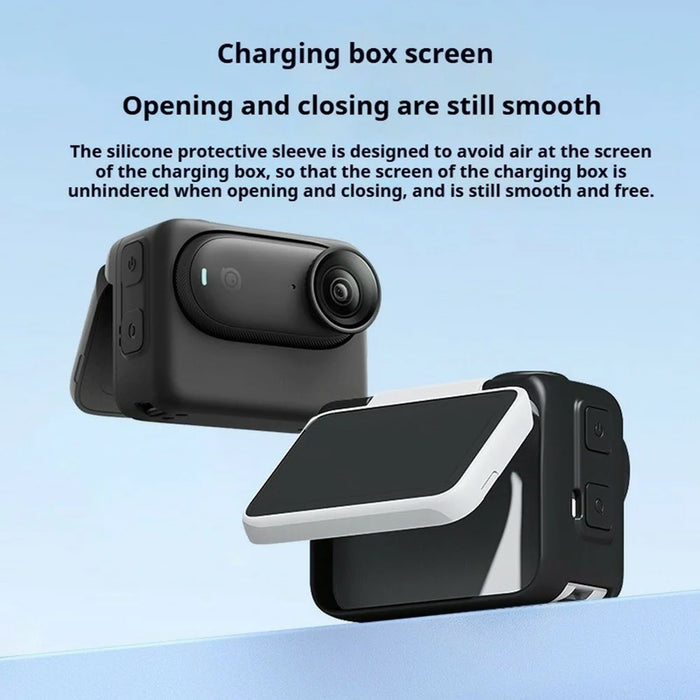 Silicone Case Set for Insta360 GO 3S Action Camera Full Body Lens Cap Full Protection Cover with Charging Case Protector - 2