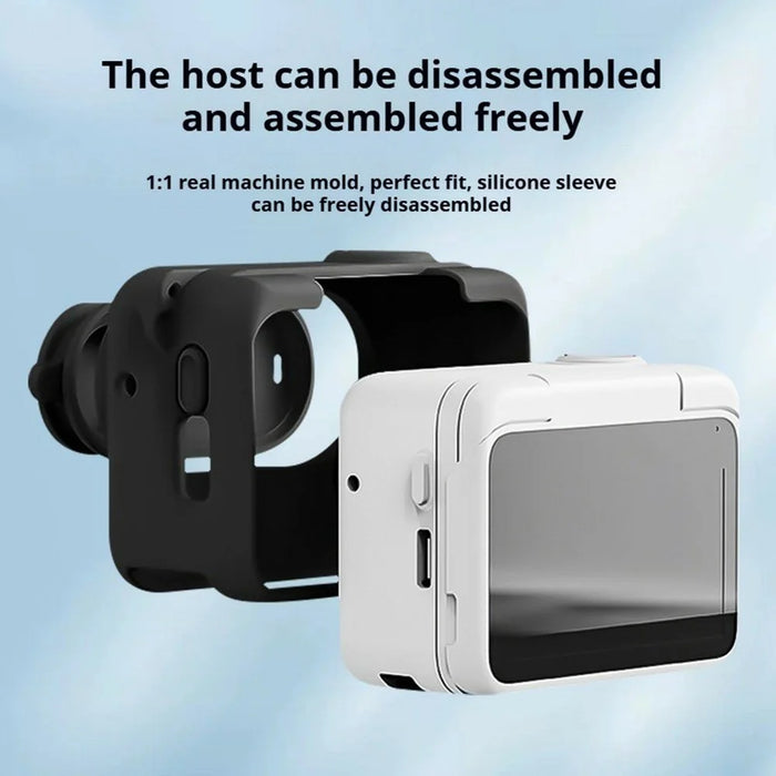 Silicone Case Set for Insta360 GO 3S Action Camera Full Body Lens Cap Full Protection Cover with Charging Case Protector - 4