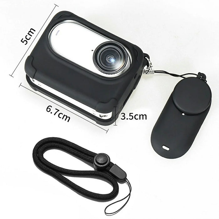 Silicone Case Set for Insta360 GO 3S Action Camera Full Body Lens Cap Full Protection Cover with Charging Case Protector - 5