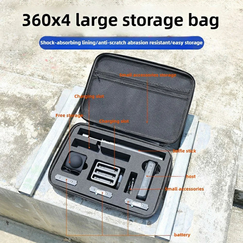 For Insta360 X4  /  X5 Hard Shell Carrying Case EVA Protective Storage Camera Accessories Organizer Bag - 2