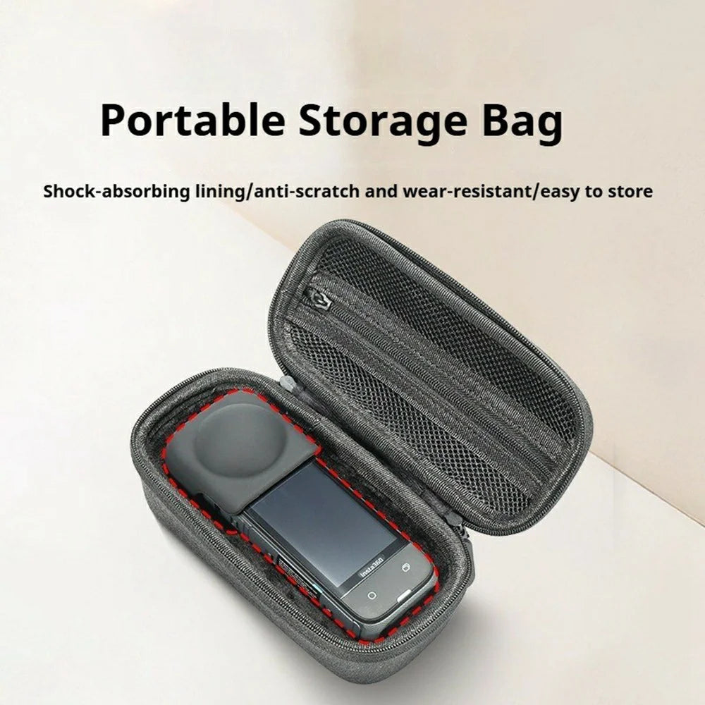 Hard Shell Case for Insta360 X4  /  X5 Canvas EVA Carrying Bag Shockproof Storage Organizer - 2