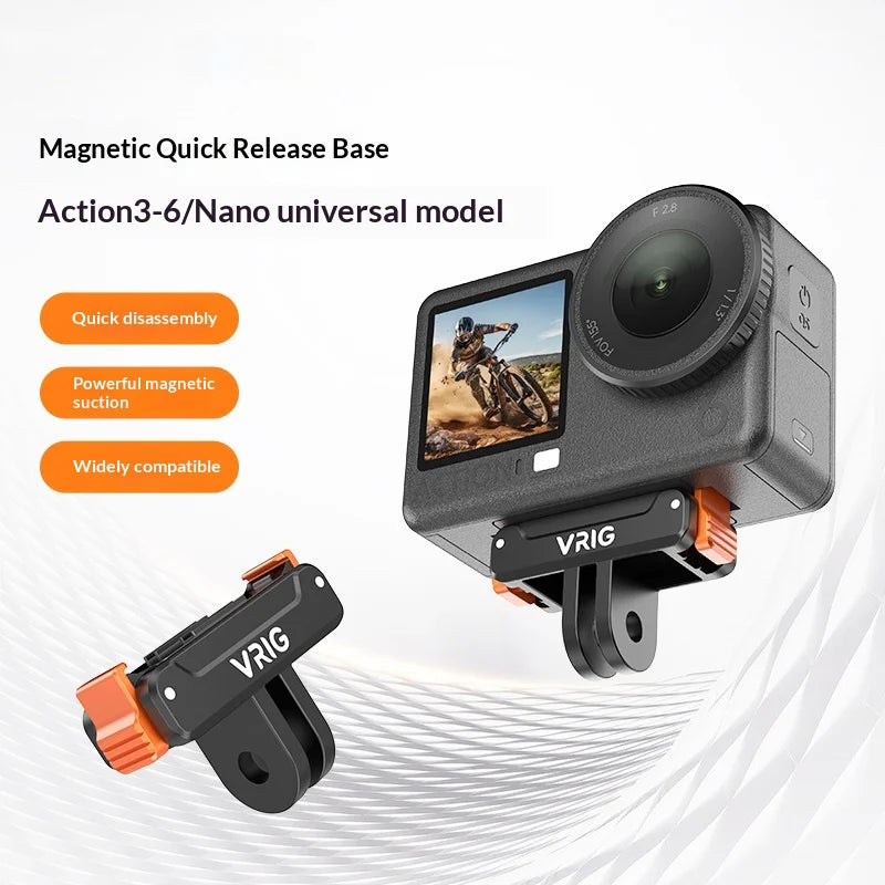 VRIG AC92 Magnetic Quick Release Mount Base for DJI Osmo Action 6/5 Pro/4/3/Nano/360 Camera Accessories - A0296-AC/92 - 2