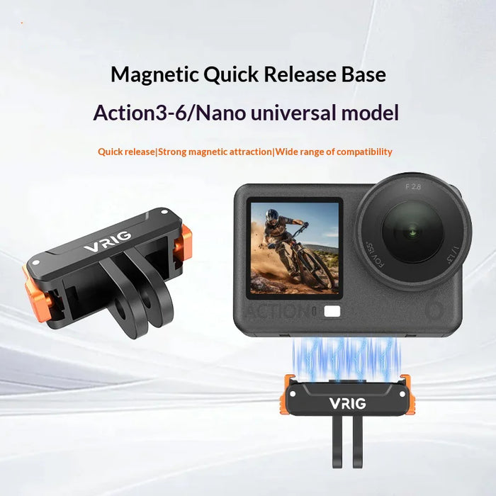 VRIG AC92 Magnetic Quick Release Mount Base for DJI Osmo Action 6/5 Pro/4/3/Nano/360 Camera Accessories - A0296-AC/92 - 3