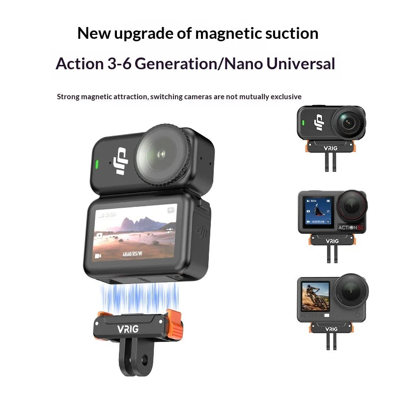 VRIG AC92 Magnetic Quick Release Mount Base for DJI Osmo Action 6/5 Pro/4/3/Nano/360 Camera Accessories - A0296-AC/92 - 7