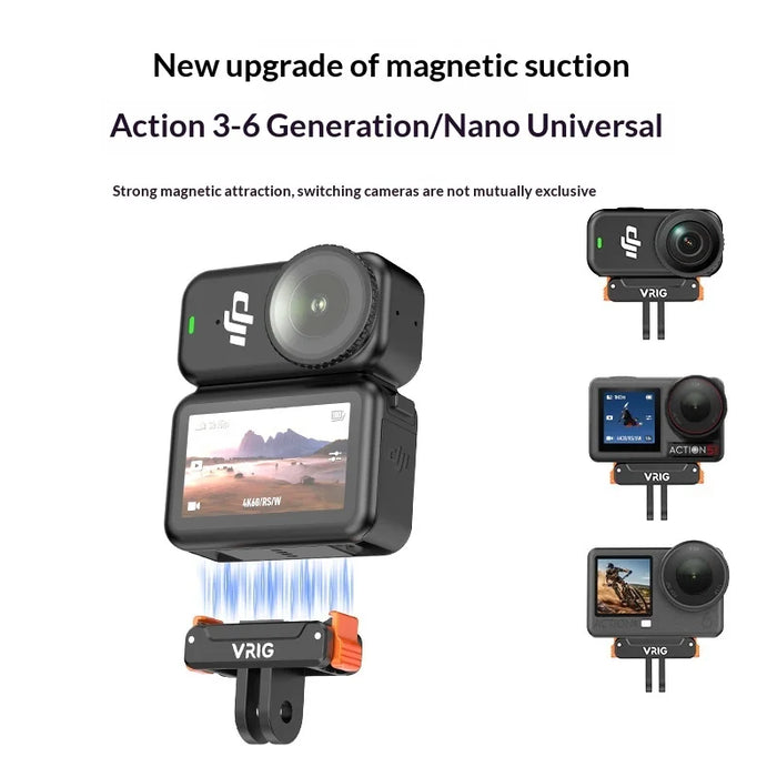 VRIG AC92 Magnetic Quick Release Mount Base for DJI Osmo Action 6/5 Pro/4/3/Nano/360 Camera Accessories - A0296-AC/92 - 7