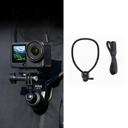 VRIG AC72 360 Degree Rotating Ball Head Neck Mount Holder for Action Camera Anti-shake Chest Strap - A0271-AC/72 - 1