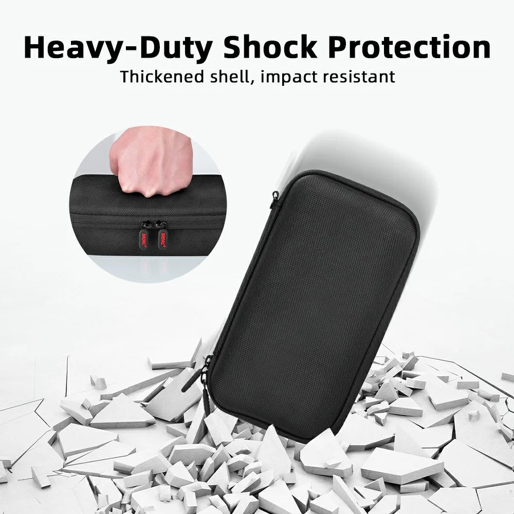 BRDRC Carrying Case for DJI Osmo Pocket 4 Hard Shell Storage Bag Nylon Waterproof Protective Travel Pouch - Black - 5