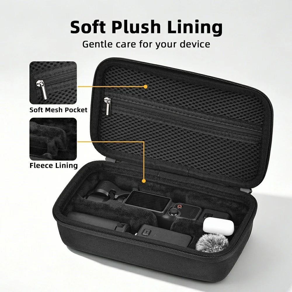 BRDRC Carrying Case for DJI Osmo Pocket 4 Hard Shell Storage Bag Nylon Waterproof Protective Travel Pouch - Black - 6