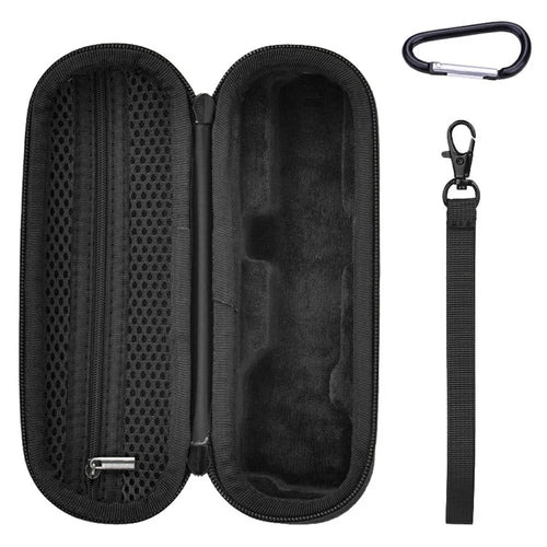 BRDRC Carrying Case for DJI Osmo Pocket 4 Nylon Hard Shell Protective Storage Bag with Wrist Strap & Carabiner - Black - 1