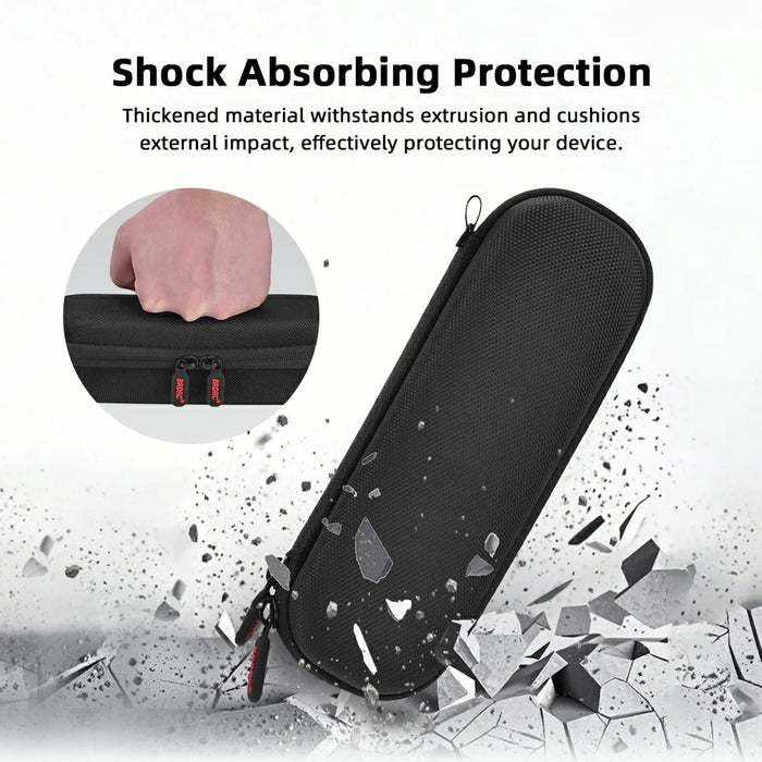 BRDRC Carrying Case for DJI Osmo Pocket 4 Nylon Hard Shell Protective Storage Bag with Wrist Strap & Carabiner - Black - 5