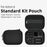 BRDRC Standard Kit Carrying Pouch for DJI Osmo Action 6  /  5 Pro  /  4 Hard Shell Case Shockproof Storage Bag with Wrist Strap & Carabiner - Black - 2
