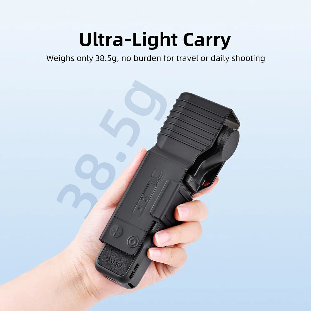 BRDRC Protective Case for DJI Osmo Pocket 4  /  3 Hard Shell Shockproof Cover with Lanyard - Black - 7