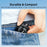 BRDRC Mini Tripod for Action Camera Magnetic Mount Auto Open Close Aluminum Alloy Portable Foldable Desktop Stand - Black - 6