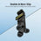 BRDRC Mini Tripod for Action Camera Magnetic Mount Auto Open Close Aluminum Alloy Portable Foldable Desktop Stand - Black - 7