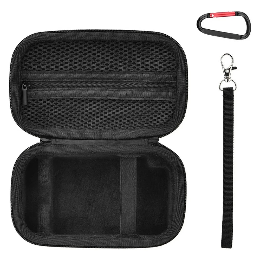 FLYMILE Street Photography Bag for Action Camera Shockproof Splash-proof Storage Case with Hand Strap & Carabiner Clip - Black - 1