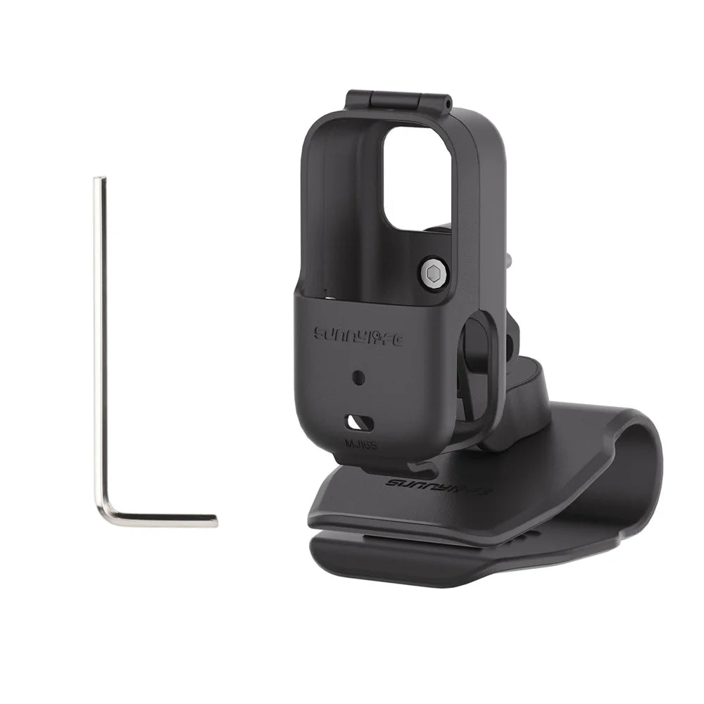 SUNNYLIFE ON-MJ165 For DJI Osmo Nano Car Sun Visor Mount 360 Degree Rotatable Action Camera Holder Vehicle Clip - Black - 1