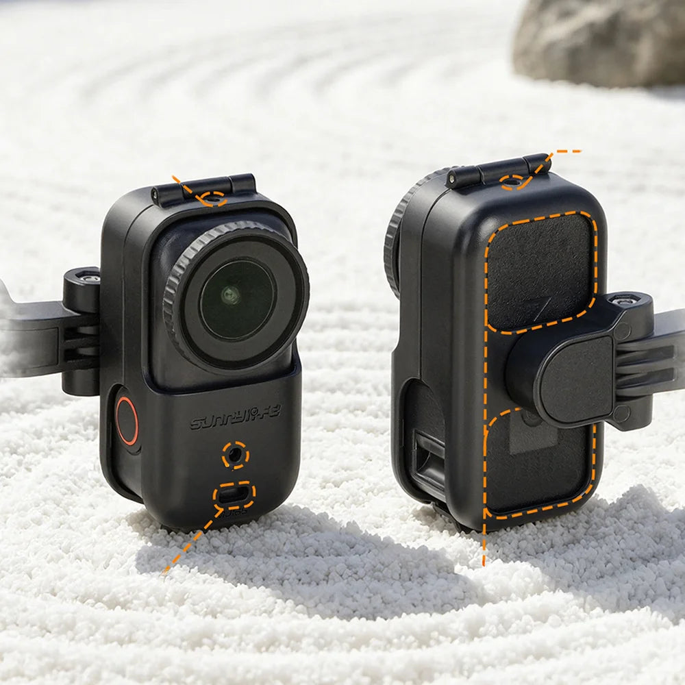 SUNNYLIFE ON-MJ165 For DJI Osmo Nano Car Sun Visor Mount 360 Degree Rotatable Action Camera Holder Vehicle Clip - Black - 4