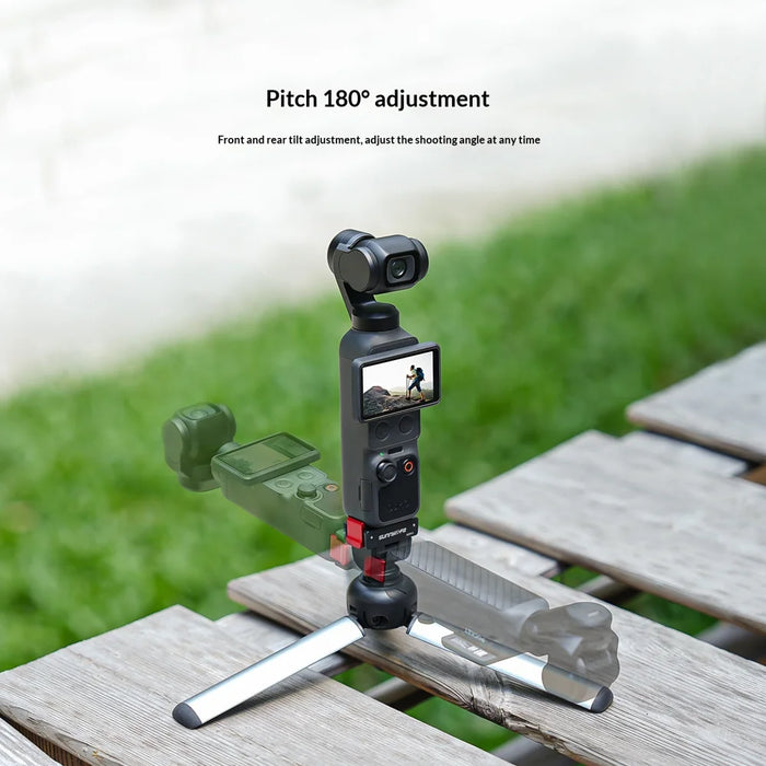 SUNNYLIFE OP4-AD159 For DJI Osmo Pocket 4 / 3 Quick Release Adapter 1/4 Thread 180 Degree Adjustable Mount - Black - 4