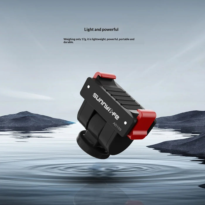 SUNNYLIFE OP4-AD159 For DJI Osmo Pocket 4 / 3 Quick Release Adapter 1/4 Thread 180 Degree Adjustable Mount - Black - 5