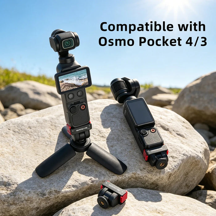 SUNNYLIFE OP4-AD159 For DJI Osmo Pocket 4 / 3 Quick Release Adapter 1/4 Thread 180 Degree Adjustable Mount - Black - 7