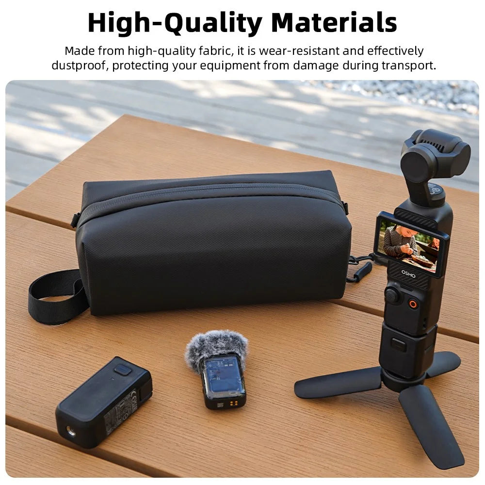 BRDRC Crossbody Storage Bag for DJI Osmo Pocket 4 / 3 Handheld Carrying Case Shoulder Bag - Black - 6