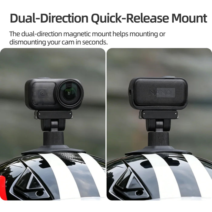 SUNNYLIFE for DJI Osmo Nano/Action 6 Magnetic Mount Quick Release Flexible Adhesive Base - Black - 5