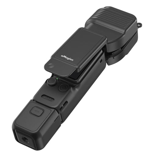 AMAGISN 3 in 1 for DJI Osmo Pocket 4 Protection Case Set with Gimbal Cover Silicone Body Case Handle Sleeve - Black - 1