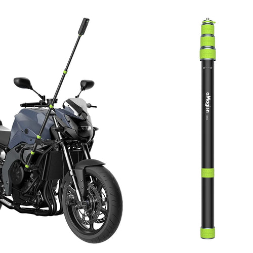 AMAGISN 1.5m Professional Motorcycle Selfie Stick for GoPro DJI Insta360 Action Camera Mount Telescopic Pole - 1.5m - 1