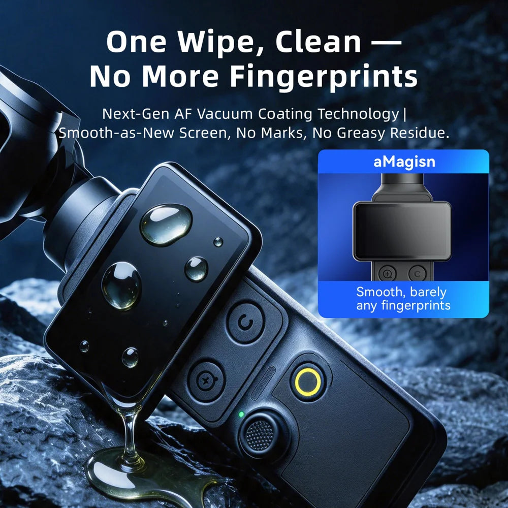 AMAGISN For DJI Osmo Pocket 4 / 3 AR Coating High Aluminum-silicon Glass Screen Protector and Lens Film Kit - 6