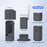 6Pcs Silicone Protective Cover Set for DJI Osmo Pocket 4 Camera Anti-slip Lens Cap Full Body Protection Case with Lanyard - Black - 7