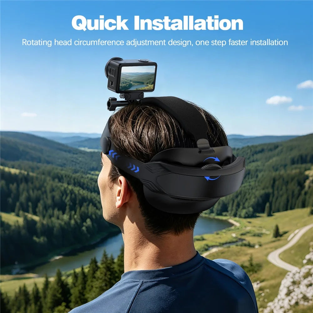 Head Mount Strap for DJI Action  /  Insta360  /  GoPro Sports Camera Headset Stand POV Shooting Bracket - 3