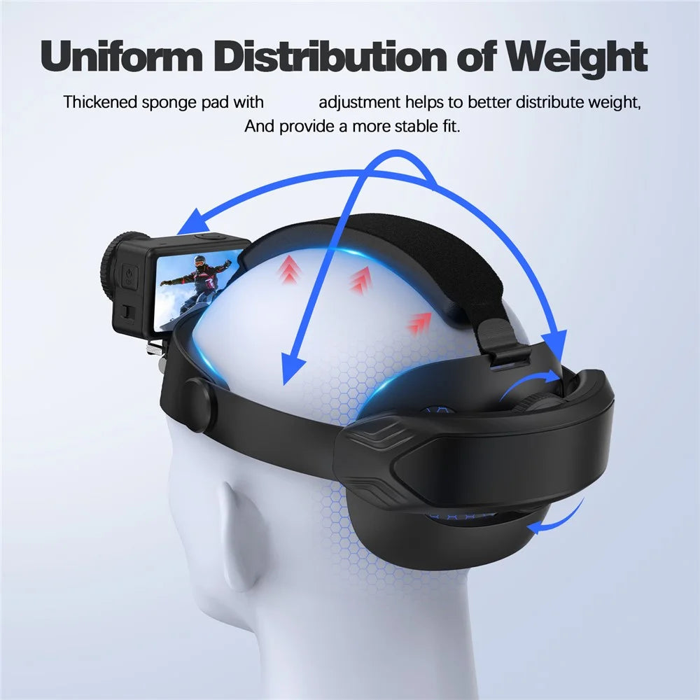 Head Mount Strap for DJI Action  /  Insta360  /  GoPro Sports Camera Headset Stand POV Shooting Bracket - 4