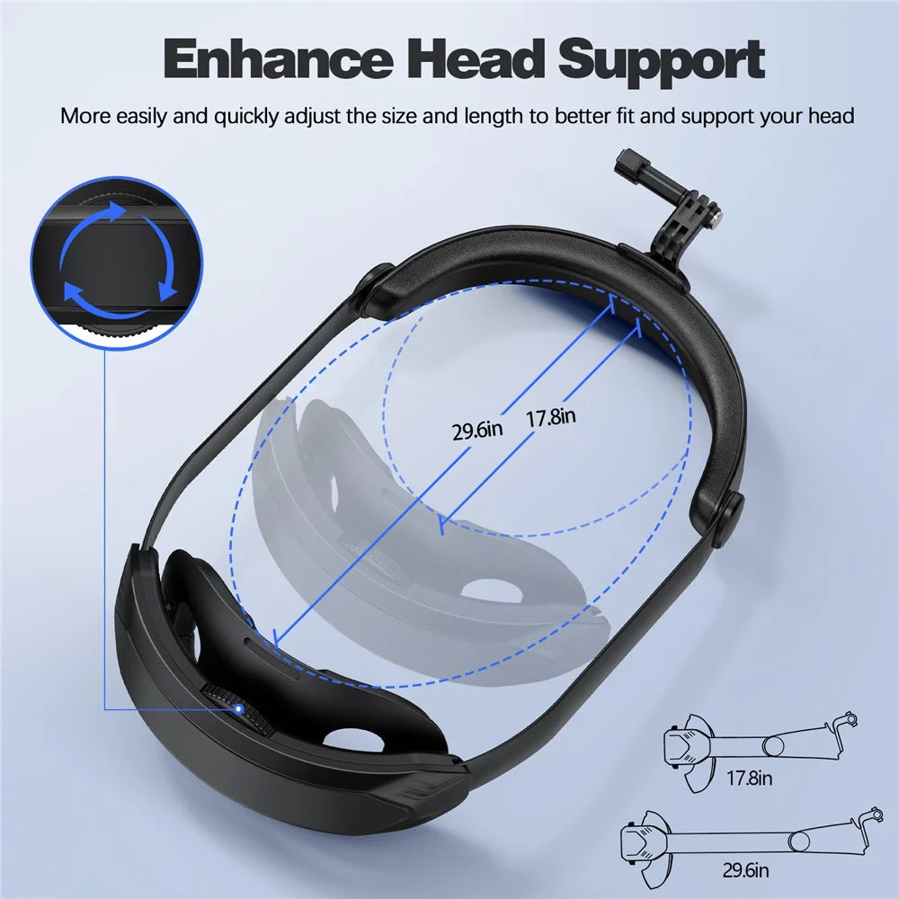 Head Mount Strap for DJI Action  /  Insta360  /  GoPro Sports Camera Headset Stand POV Shooting Bracket - 6