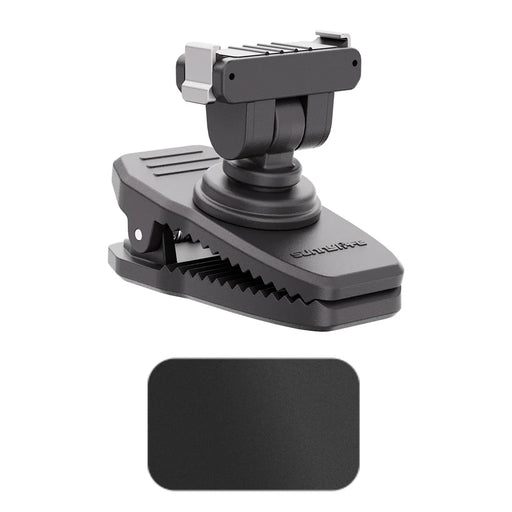 SUNNYLIFE For DJI Osmo Action 6 Magnetic Quick Release Backpack Clip 360 Degree Rotatable Clamp Mount Stand - Black - 1