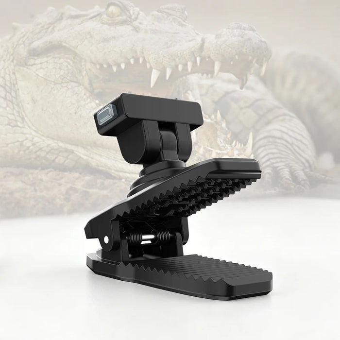 SUNNYLIFE For DJI Osmo Action 6 Magnetic Quick Release Backpack Clip 360 Degree Rotatable Clamp Mount Stand - Black - 5