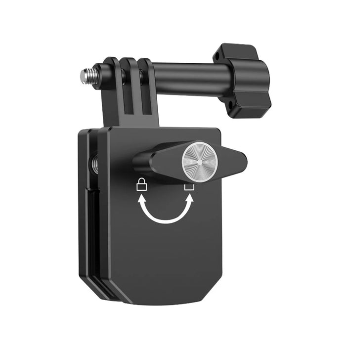 Motorcycle Windshield Clamp Mount Holder 180 Degree Rotation Action Camera Bracket for GoPro Insta360 DJI - Black - 1