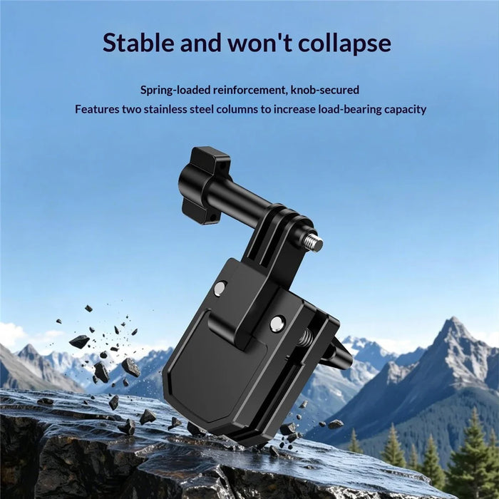 Motorcycle Windshield Clamp Mount Holder 180 Degree Rotation Action Camera Bracket for GoPro Insta360 DJI - Black - 4