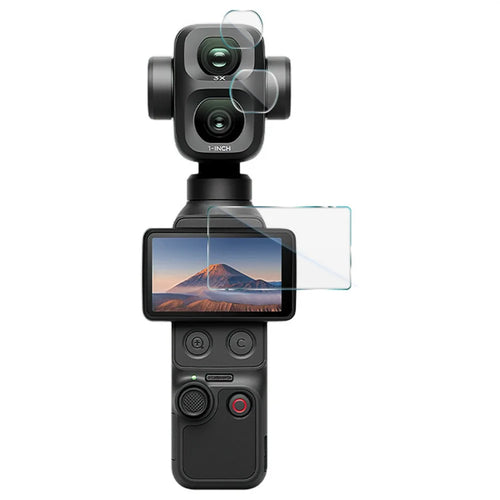 IMAK For DJI Osmo Pocket 4P Camera Tempered Glass Screen Protector + Lens Protector Kit - Transparent - 1